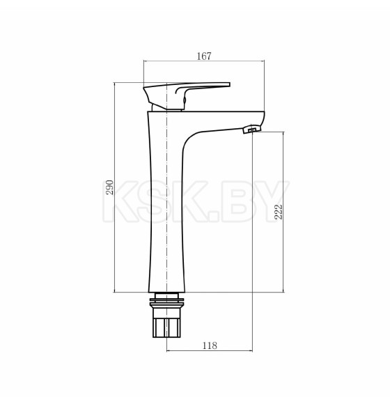Смеситель для умывальника белый/хром Fashun PL3005-8 (PL3005-8) 