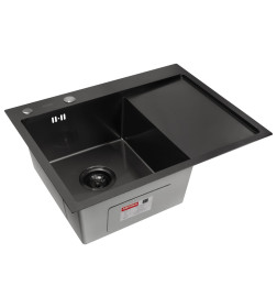 Мойка ARFEKA ECO AR 650*500 L BLACK PVD NANO