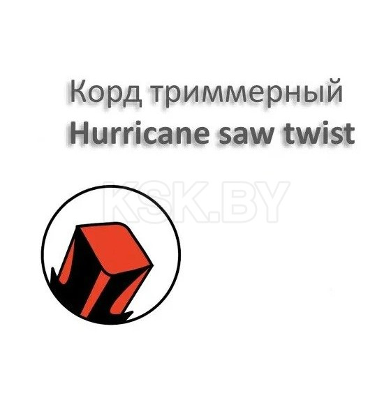 Леска для триммера 3,3 мм х 10 м сечение зубчатое витое Hurricane saw twist CHAMPION C7088 (C7088)