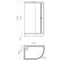 Душевая кабина Domani-Spa Delight Slim 128 L DS01DS128LLBT00 (DS01DS128LLBT00) 