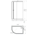 Душевая кабина Domani-Spa Delight Slim 128 R DS01DS128RLWM00 (DS01DS128RLWM00) 