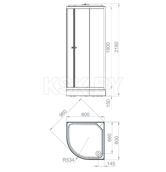 Душевая кабина Domani-Spa Delight Slim 88 DS01DS88LWM00 (DS01DS88LWM00) 