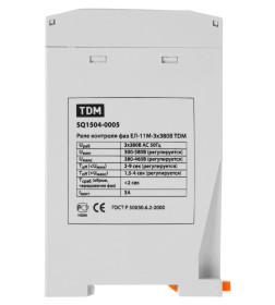 Реле контроля фаз ЕЛ-11М-3х380В (1п-контакт) TDM SQ1504-0005