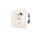Розетка 1-я с з/к + USB разъем слоновая кость Lezard ZIMA 704-9088-181 (704-9088-181) 