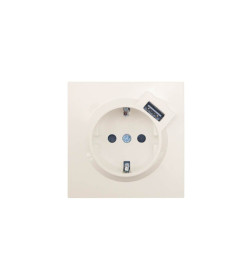 Розетка 1-я с з/к + USB разъем слоновая кость Lezard ZIMA 704-9088-181