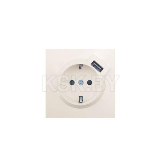 Розетка 1-я с з/к + USB разъем слоновая кость Lezard ZIMA 704-9088-181 (704-9088-181) 
