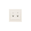 Розетка компьютер+телефон слоновая кость Lezard ZIMA 704-9088-143 (704-9088-143) 