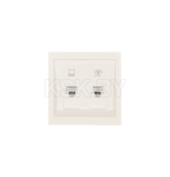 Розетка компьютер+телефон слоновая кость Lezard ZIMA 704-9088-143 (704-9088-143) 