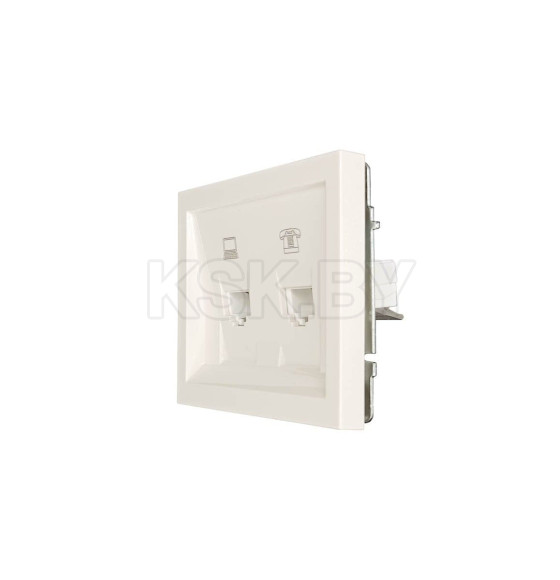 Розетка компьютер+телефон слоновая кость Lezard ZIMA 704-9088-143 (704-9088-143) 