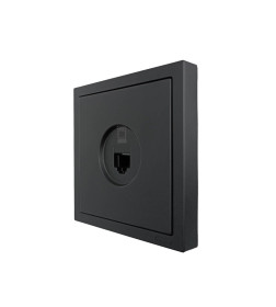 Розетка компьютерная 1-я черный бархат Lezard ZIMA 704-4288-140