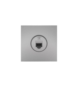 Розетка телефонная евро серый матовый Lezard ZIMA 704-7488-137