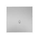 Кнопка звонка серый матовый безвинтовой зажим/клемма Lezard ZIMA 704-7488-103QC (704-7488-103QC) 