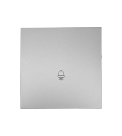 Кнопка звонка серый матовый безвинтовой зажим/клемма Lezard ZIMA 704-7488-103QC