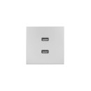 Розетка 2-я USB разъем серый матовый Lezard ZIMA 704-7488-192 (704-7488-192) 