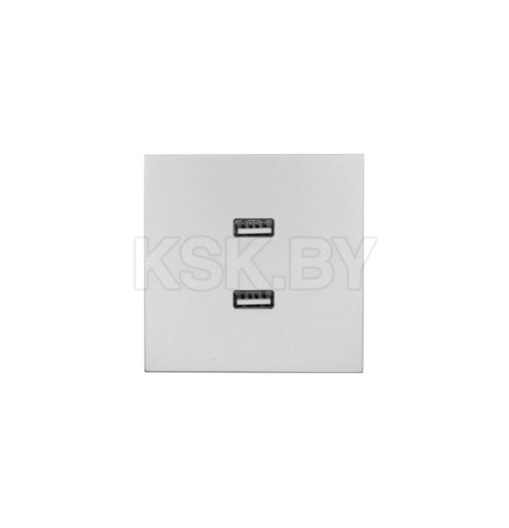Розетка 2-я USB разъем серый матовый Lezard ZIMA 704-7488-192 (704-7488-192) 