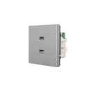 Розетка 2-я USB разъем серый матовый Lezard ZIMA 704-7488-192 (704-7488-192) 