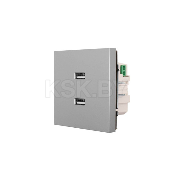 Розетка 2-я USB разъем серый матовый Lezard ZIMA 704-7488-192 (704-7488-192) 