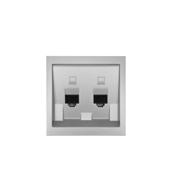Розетка компьютерная 2-я серый матовый Lezard ZIMA 704-7488-141