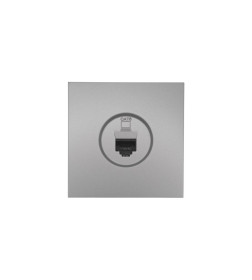 Розетка компьютерная 1-я серый матовый Lezard ZIMA 704-7488-140