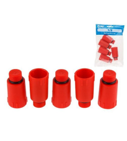 Заглушка ПП 1/2" нар. красная (5 шт.) AV Engineering AVE1321212R