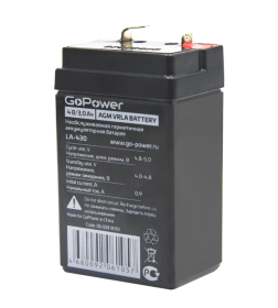Аккумулятор свинцово-кислотный GoPower LA-430 4V 3Ah (1/20)