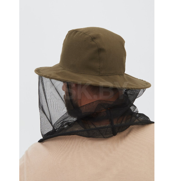 Панама-накомарник HUNTSMAN Антигнус c кольцом Хаки 58 ткань Смесовая