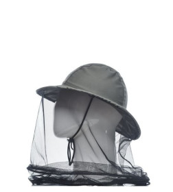 Панама-накомарник HUNTSMAN Антигнус c кольцом Хаки ткань Cotton 58