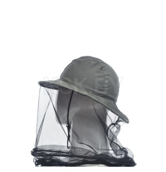 Панама-накомарник HUNTSMAN Антигнус c кольцом Хаки ткань Cotton 58