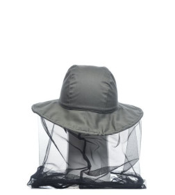 Панама-накомарник HUNTSMAN Антигнус c кольцом Хаки ткань Cotton 58