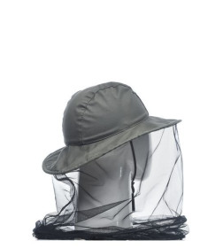 Панама-накомарник HUNTSMAN Антигнус c кольцом Хаки ткань Cotton 58
