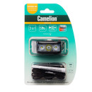 Фонарь налоб. аккум 3,7В, черн, XPE+2SMD+красн+син, 2 Вт, 6 реж, Type-C LED53403 Camelion (15754) 
