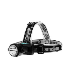 Фонарь налоб. аккум 3,7В, черн, COB+LED, 3.5 Вт, 4 реж, Type-C LED53402 Camelion