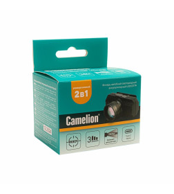 Фонарь налоб. аккум 3,7В, черн, XPE, 3Вт, ZOOM, 3 реж. Type-C LED53779 Camelion