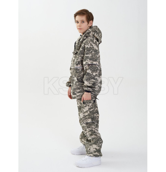 Костюм летний детский HUNTSMAN Антигнус Светлый пиксель128/2 36-38/134-140 ткань Твил-Пич