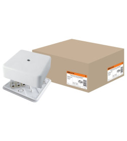 Коробка распаячная КР 100х100х44 мм ОП с клеммной колодкой белая IP40 TDM SQ1401-0210