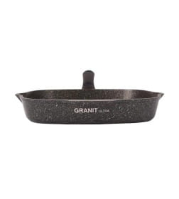 Сковорода-гриль Kukmara (28*28см) сгкго282а "Granit ultra original" (со съем. ручкой,стекл.крышка)