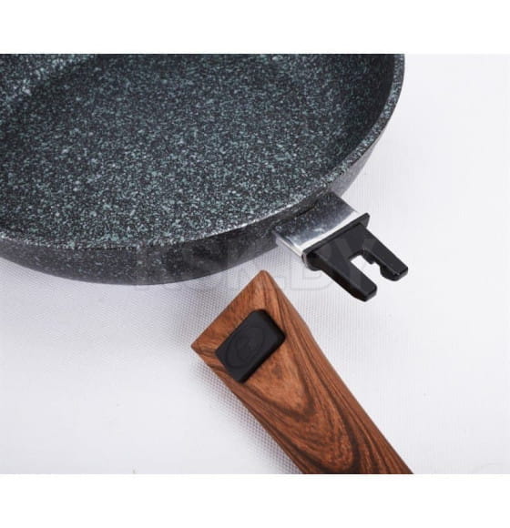 Сковорода Kukmara (24/6,5см) сгг242а "Granit ultra blue" (со съемной ручкой) (65024) 