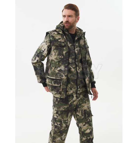 Костюм летний HUNTSMAN Тайга-3 Зеленый Питон 44-46/182-188 ткань Твил-Пич