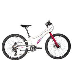 Велосипед NOVATRACK 24" NOVARA алюм.рама 10, белый, 6-скор, TY300/TS38/TZ500, диск.торм.STG, жёсткая алюм. вилка