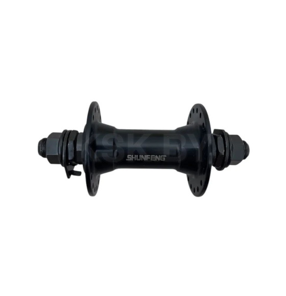 Втулка передняя Shunfeng SF-A209F M14x14Gx36Hx100x140, гайки, черный (9552)