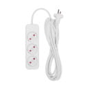 Удлинитель 3 гнезда, 3м, 2х1,0мм², б/з, белый REXANT STANDARD 13-4007 (13-4007) 