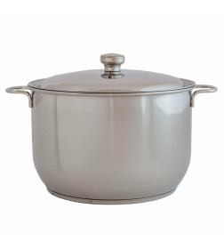 Кастрюля Amet (8,0л) 1С 2384 "Классика-Прима" ТРС-3 (прутковые ручки, метал. крышка)