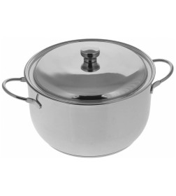 Кастрюля Amet (8,0л) 1С 2384 "Классика-Прима" ТРС-3 (прутковые ручки, метал. крышка)