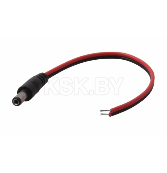 Разъем питания штекер 2.1х5.5x10 мм с проводом 20 см REXANT 14-0313 (14-0313) 