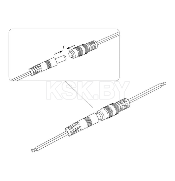 Разъем питания гнездо 2.1х5.5 с проводом 20 см REXANT 14-0310 (14-0310) 
