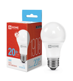 Лампа светодиодная LED-A60-VC 20Вт 230В Е27 6500К 1900Лм IN HOME 4690612020310