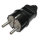 Вилка прямая с заземлением 16А черная 4240 IN HOME 4690612009025 (4690612009025) 