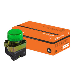 Лампа сигнальная SB2-BV63 с подсветкой 230 В LED, 22 мм, зеленый, IP40 TDM SQ0702-0045