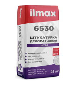 Штукатурка декоративная, фактура "Шуба", белая. ilmax 6530 1мм. 25кг