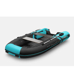 Надувная лодка GLADIATOR E420S черно-бирюзовый (7)